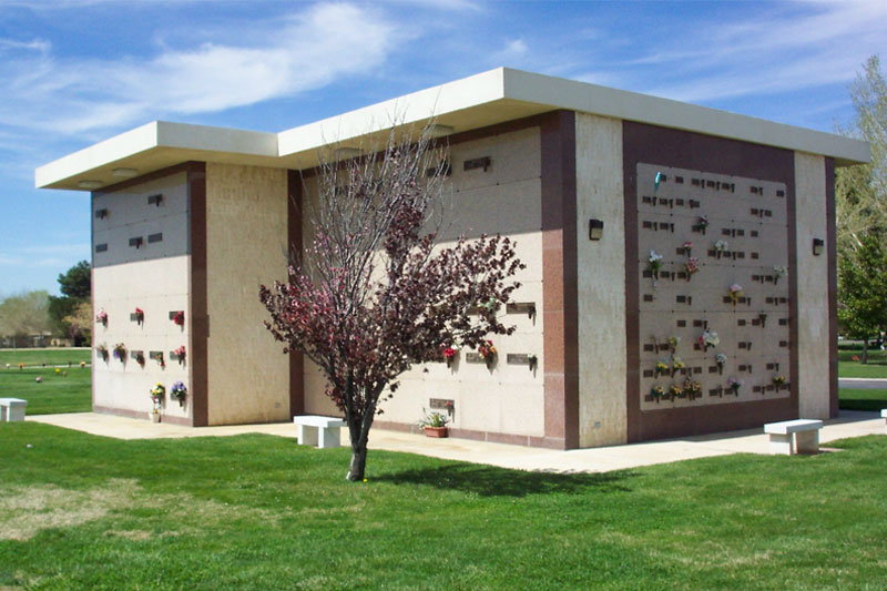 Two side by side niches in the Memory Mausoleum