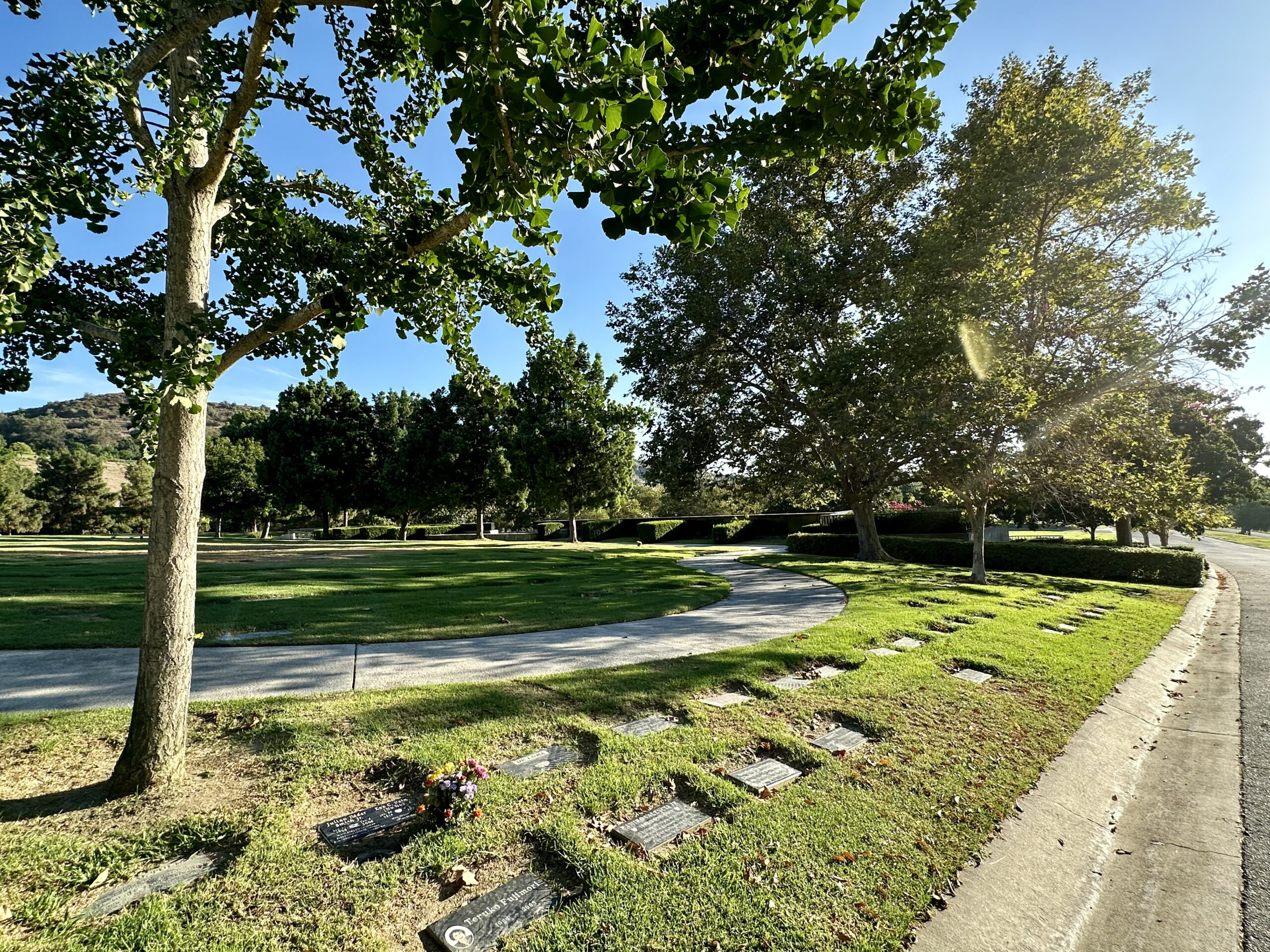 Two side by side lawn crypts in The Gardens