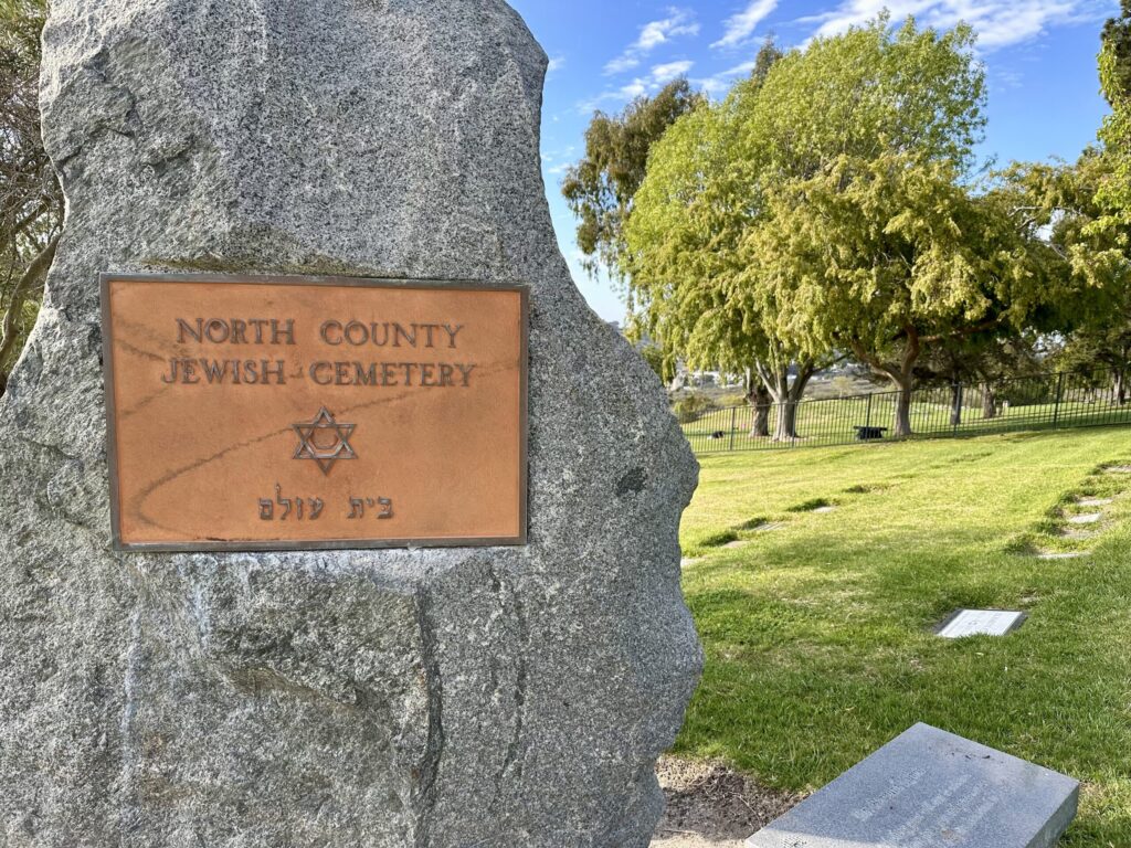 Dedicated Jewish section at Eternal Hills Memorial Park, Oceanside