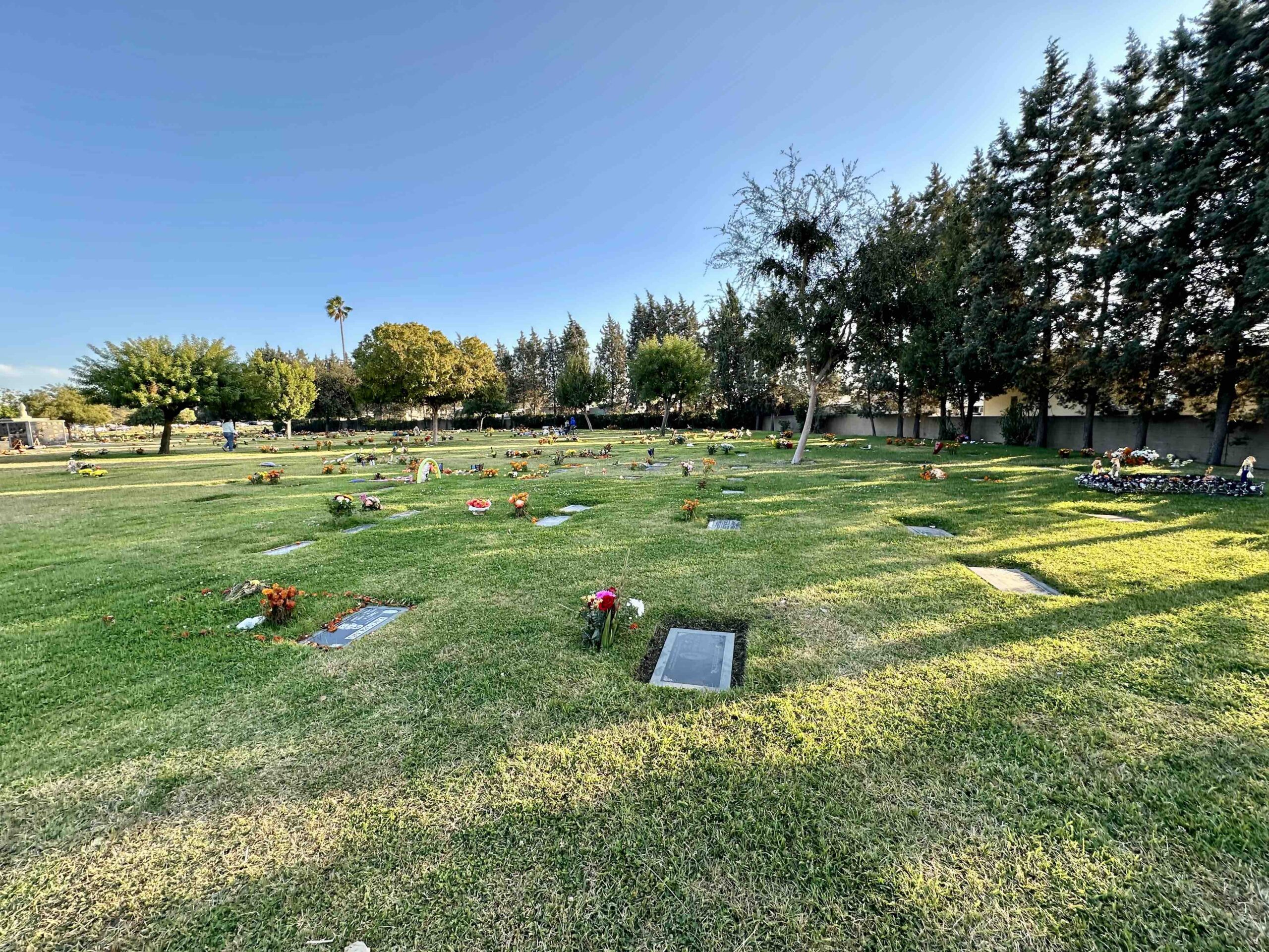 Double depth lawn crypt in the Garden of Meditation