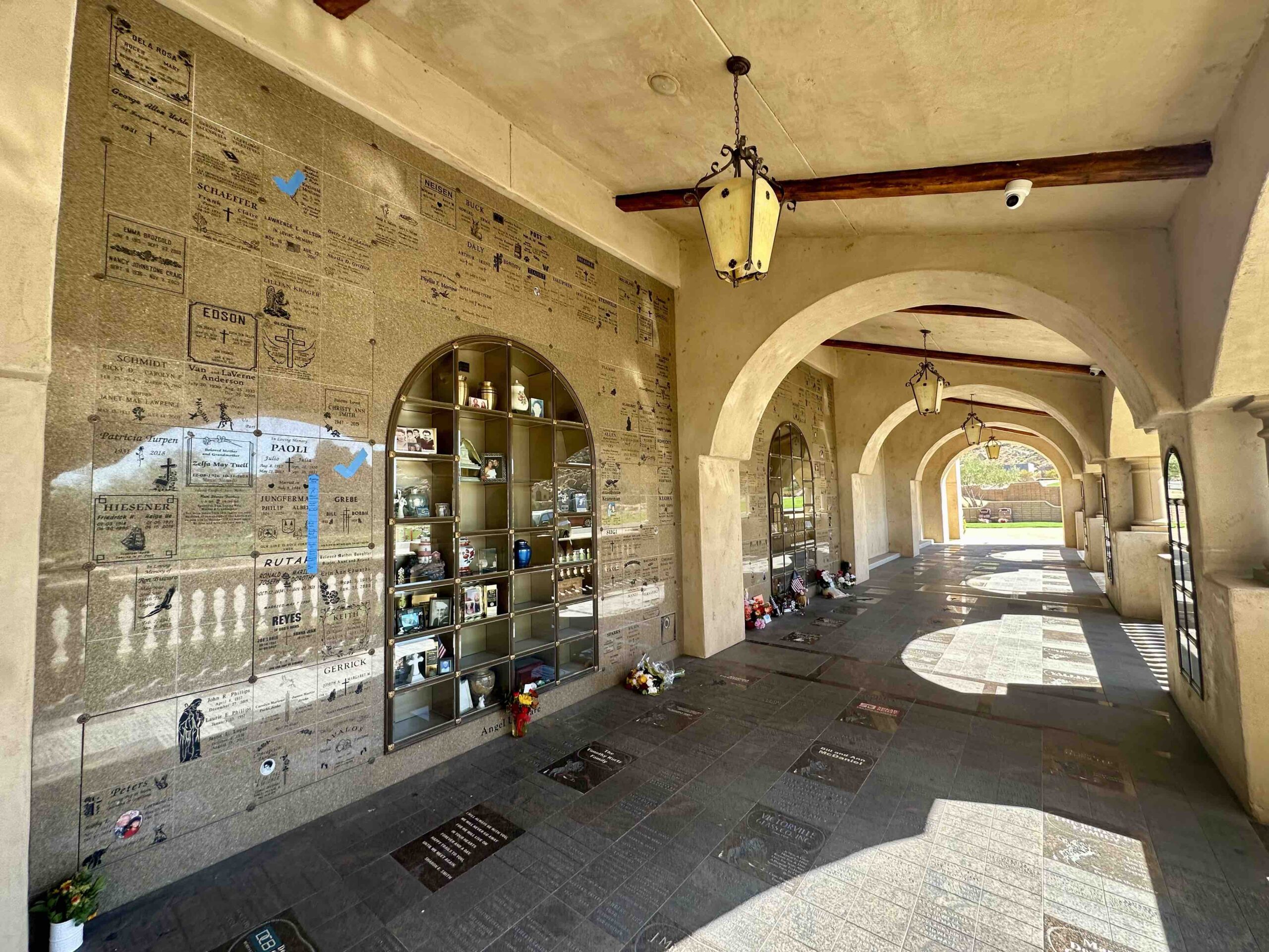 Companion niche in Angel Unaware, Sunset Chapel Mausoleum