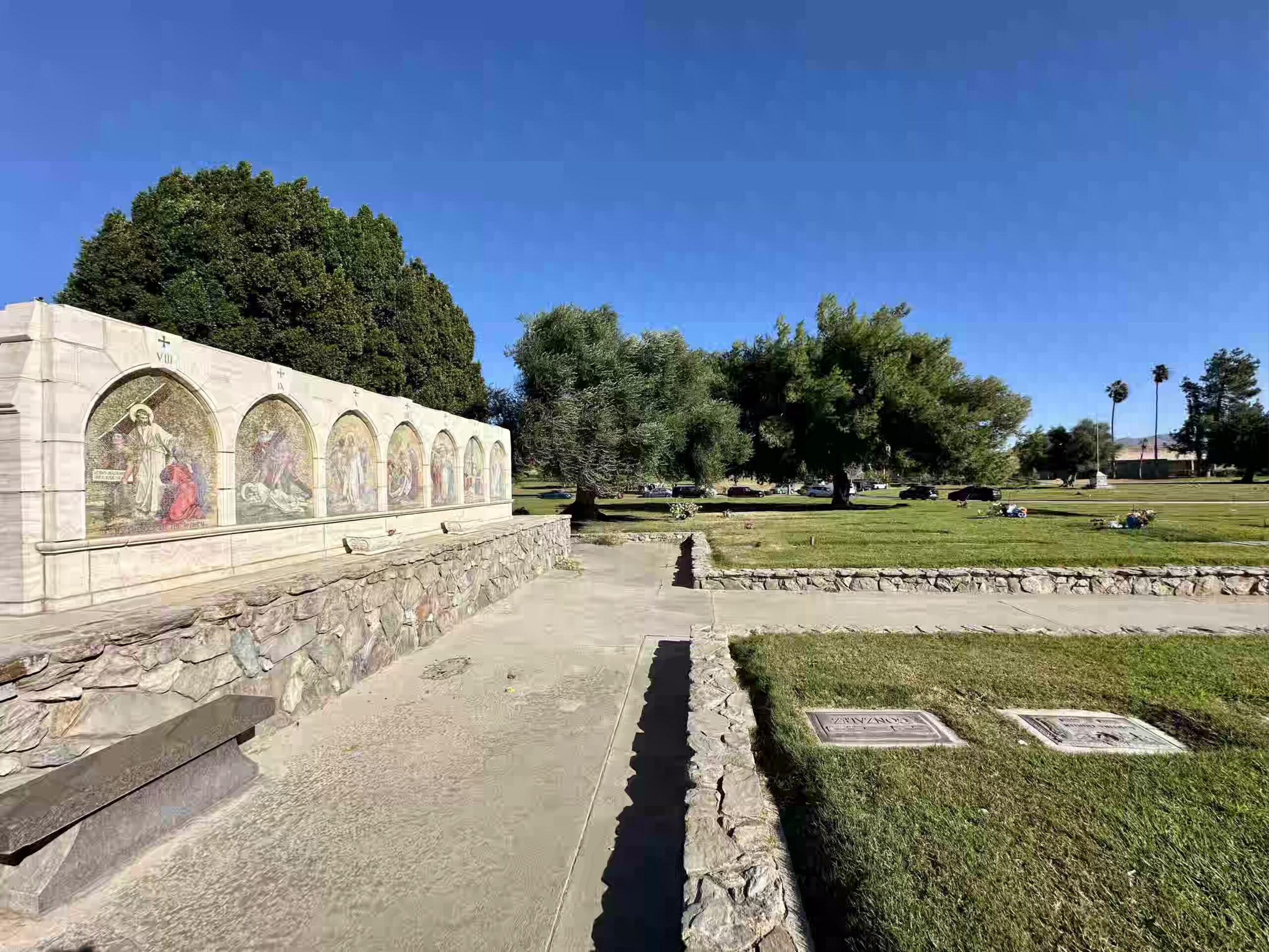 Two grave spaces in Garden of the Resurrection