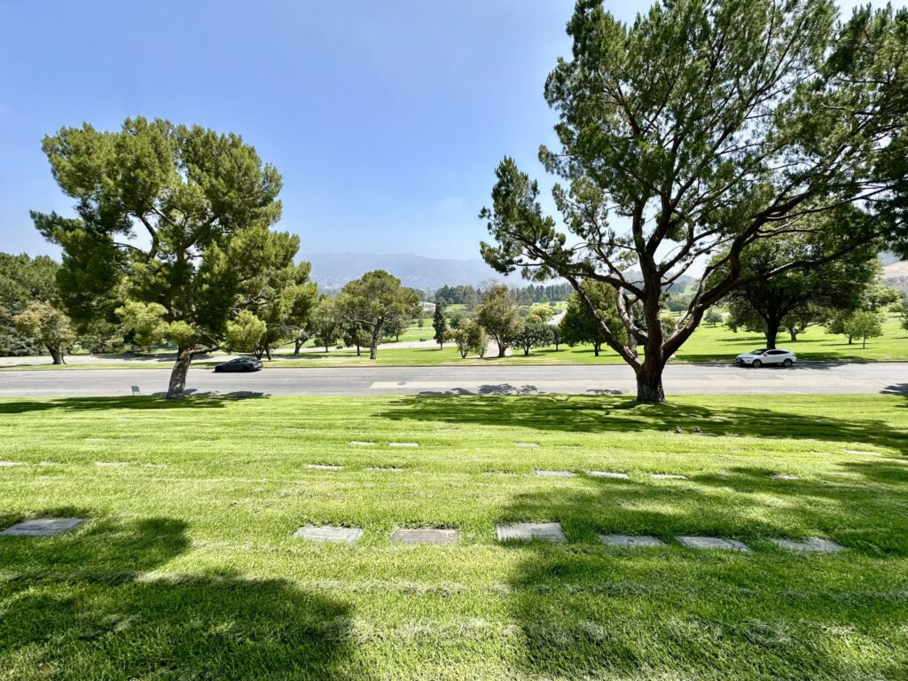 View from Revelation Forest Lawn Memorial Park Hollywood Hills-Bayer Cemetery Brokers
