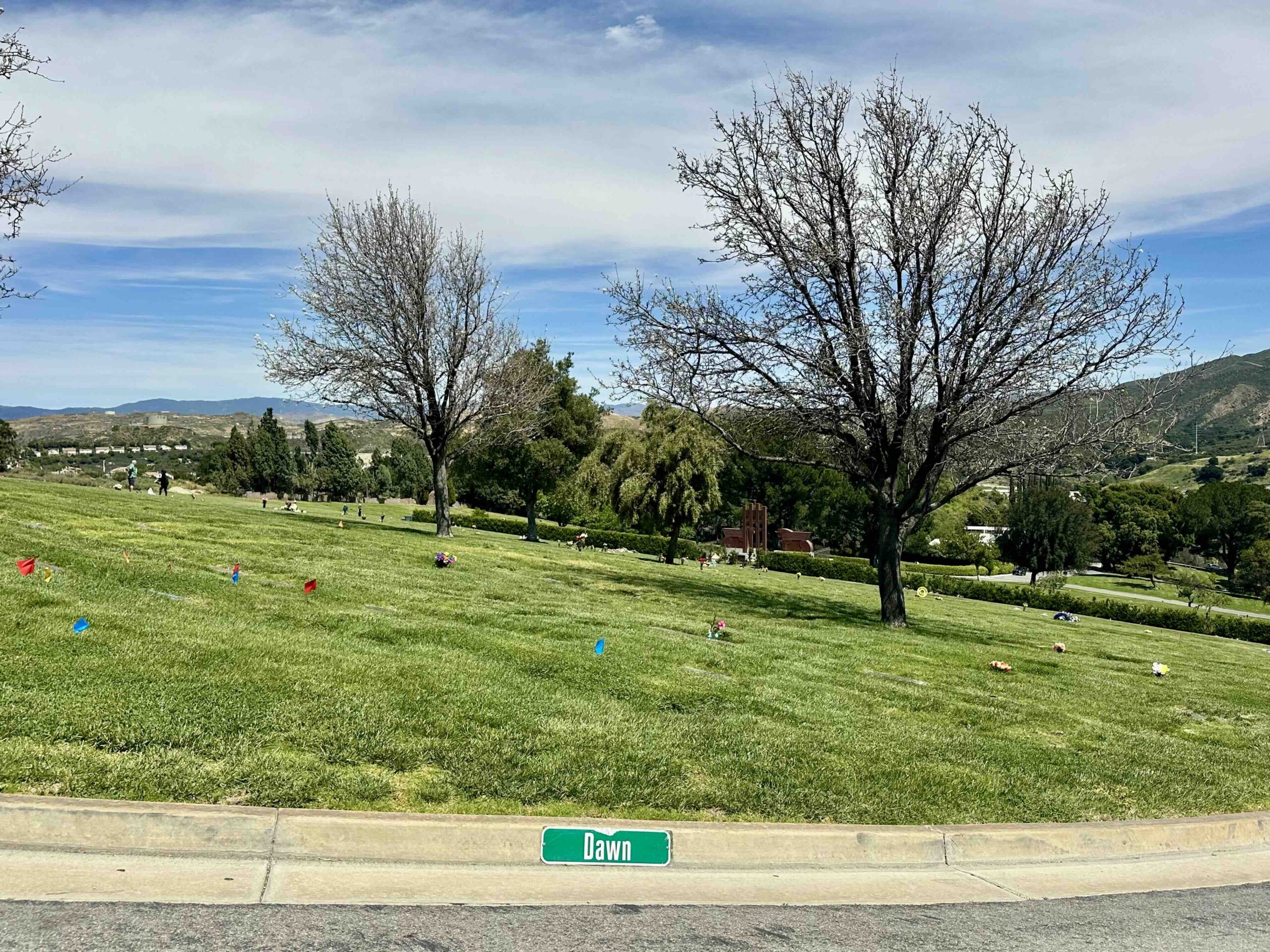Two grave spaces in Garden of Dawn