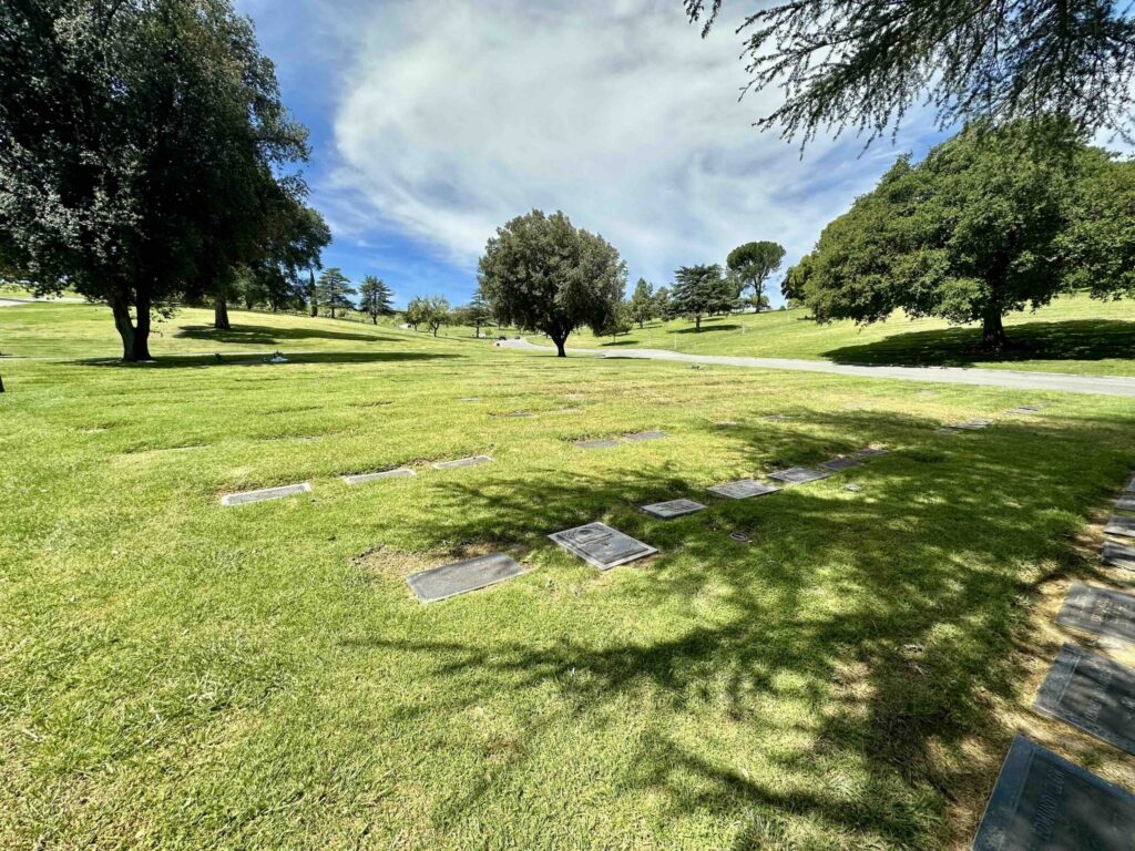 Eternal Valley Memorial Park Newhall View of Devotion Lawn - Bayer Cemetery Brokers