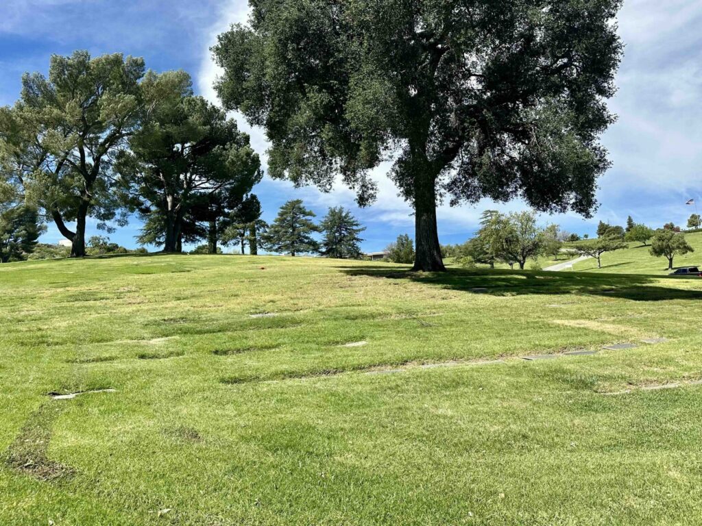 Eternal Valley Memorial Park Newhall View of Peace Lawn 4- Bayer Cemetery Brokers