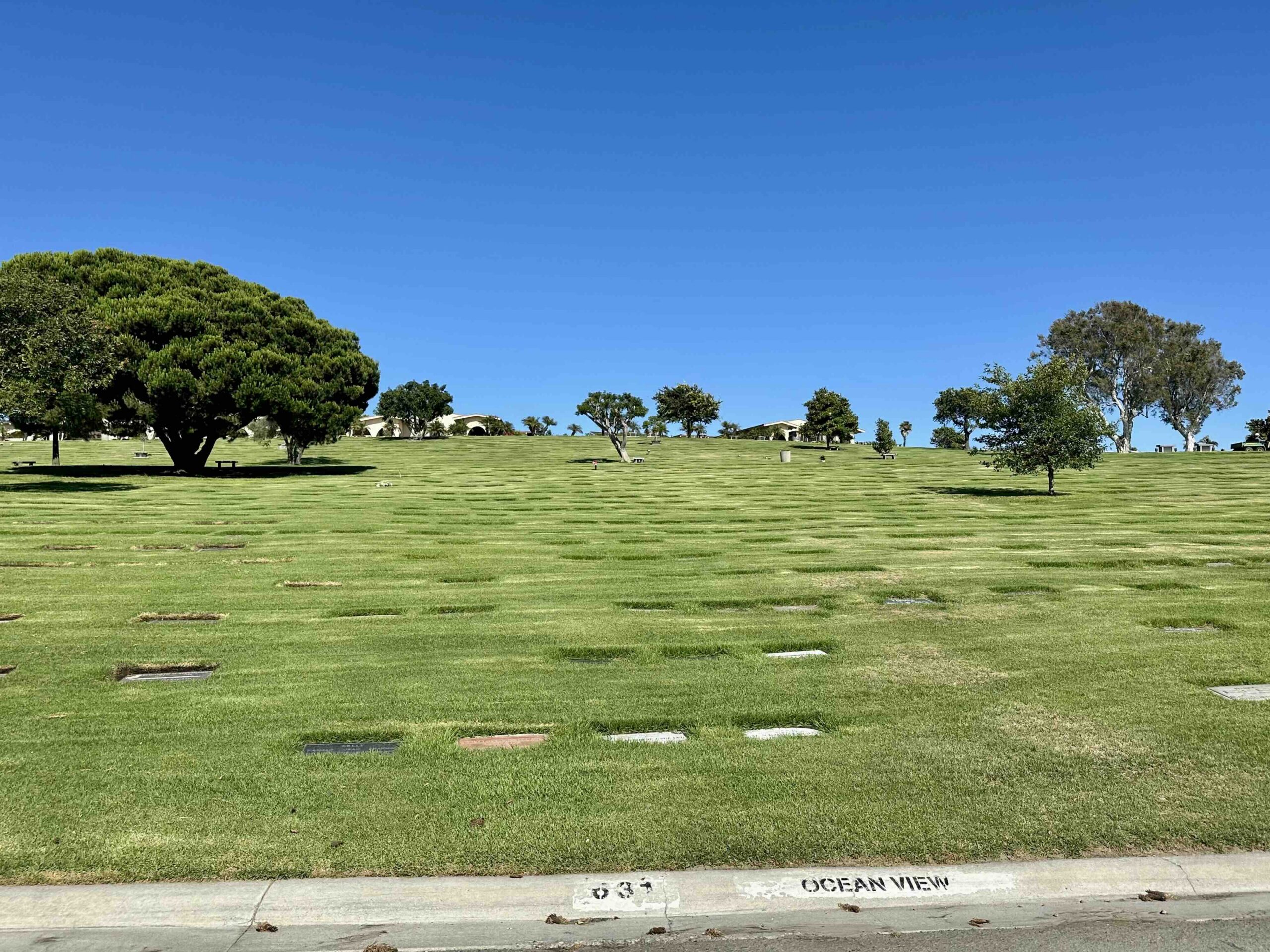 Four grave spaces together in Ocean View