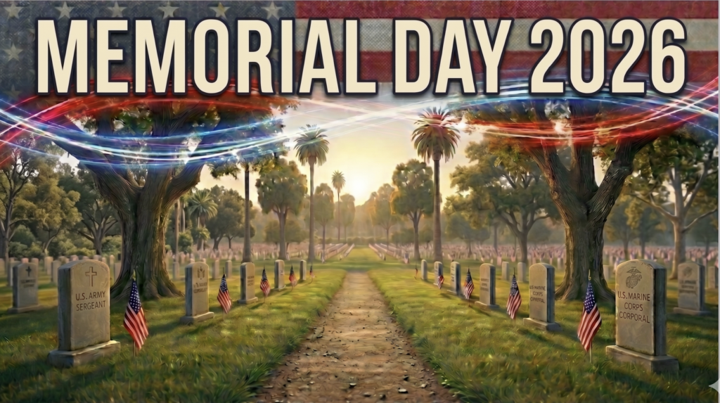 Memorial Day 2026 Bayer Cemetery Brokers Sign Memorial Day cemetery events Southern California
