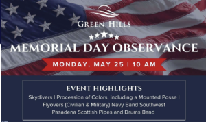Green Hills Memorial Day 2026 flier