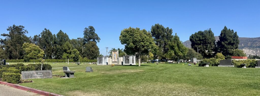 View of peaceful S1 Section at Santa Paula Cemetery - Bayer Cemetery Brokers