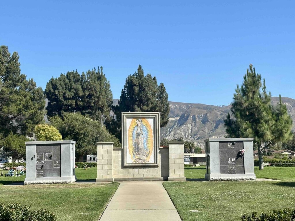 S1 Section with Mosaic of Our Lady of Guadalupe at Santa Paula Cemetery - Bayer Cemetery Brokers